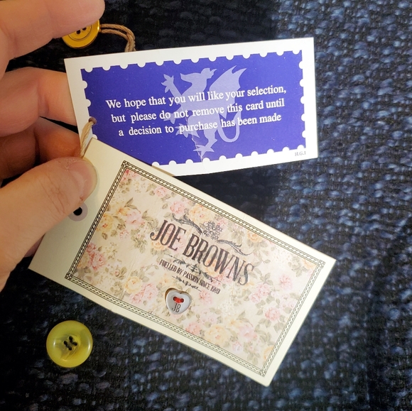 NWT Joe Browns Navy Tweed Blazer Flowers & Buttons - Picture 6 of 8